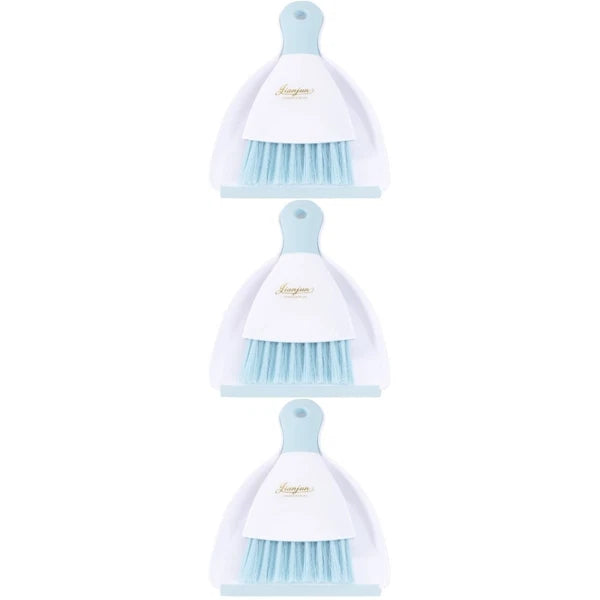 3 PCS Convenient Small Dustpan Set Cleaning Broom Desktop Cleaner