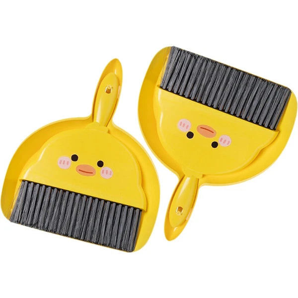 2 Sets Mini Broom Kids Sweeping Brush Toy Desktop Pupils Small Dust Pan