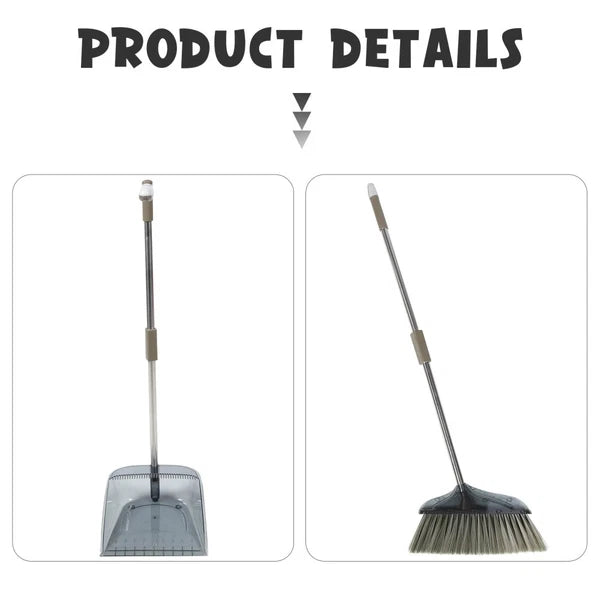 Soft Broom Sweeping Travel Office House Cleaning Kit and Dustpan