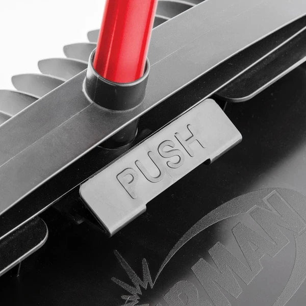 Libman Upright Dust Pans 16" Large Scoop Red/Black w/ Built-in Teeth (4-Pack)