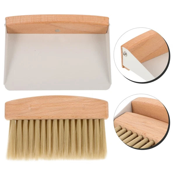 Cleaning Brush Desktop Kit Office Travel Broom Set Small Dustpan for Kids