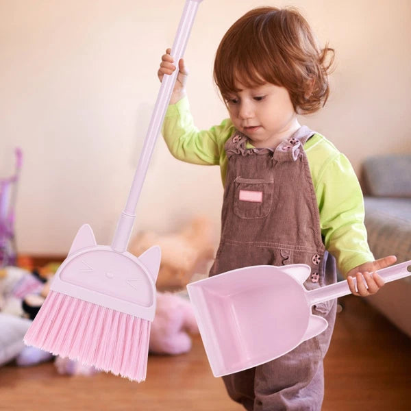 Children's Broom Set Childrens Sweeping Brush Classroom Kids and Dustpan for