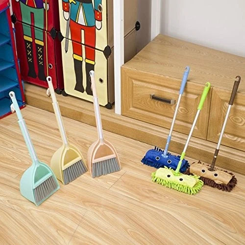 Mini Housekeeping Cleaning Tools for Children,3pcs Include Mop,Broom,Dustpan ...