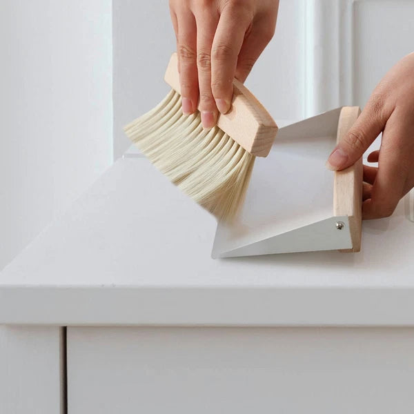 Cleaning Brush Desktop Kit Office Travel Broom Set Small Dustpan for Kids
