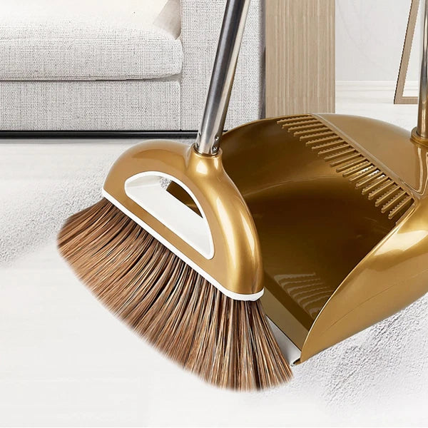 Brooms and Dustpans Sets Dust Pan and Broom with Long Handle Floor Cleaning Set