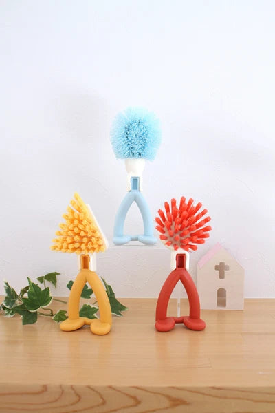 SANBELM Japanese Cleaning Set Broom Dustpan Brushes 3Pcs Glove Scrubbers 5 Pcs