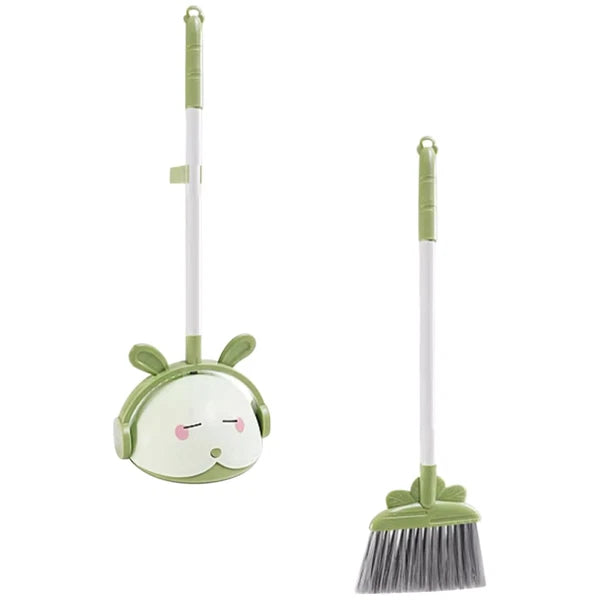 1 Set of Cartoon Housekeeping Tools Mini Broom And Dustpan Portable Kid