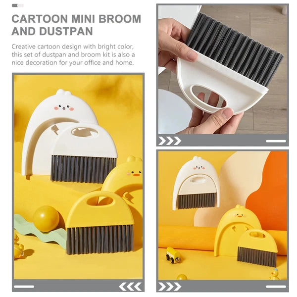 Mini Dustpan Set Baby Child Portable Mini Broom Table Top Mini Broom-