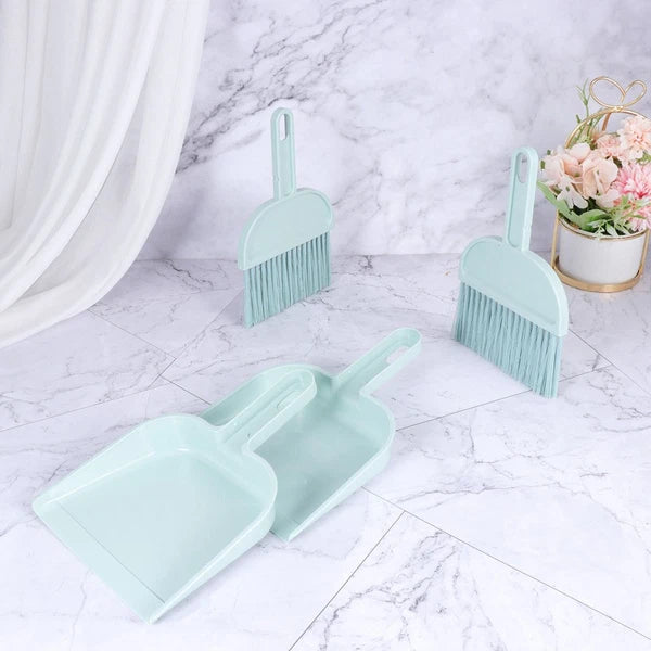 Set of 2 Mini Dustpan Broom Hand Brush Hamster Cage Cleaning Kit