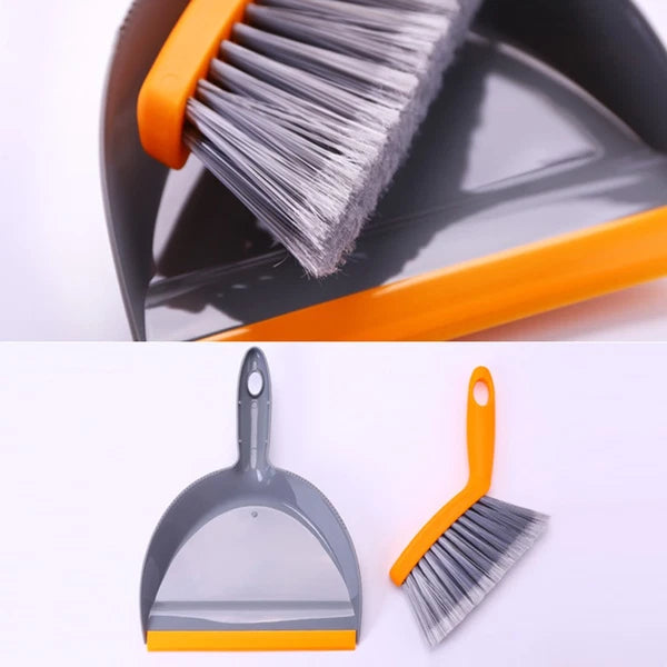 2 PCS Mini Broom Set Hand Broom And Dustpan Mini Desk Broom-