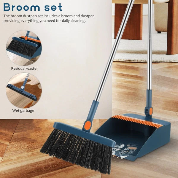 Dust Pan Indoor Cleaning Folding Broom Set Dad Office Cleaner Dustpan-
