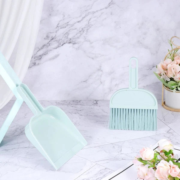 Set of 2 Mini Dustpan Broom Hand Brush Hamster Cage Cleaning Kit