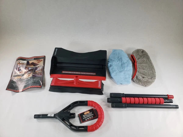 Roamwild Multi-Cleaner Rubber Pull Broom & Dustpan Combo Set for Wet & Dry Mess