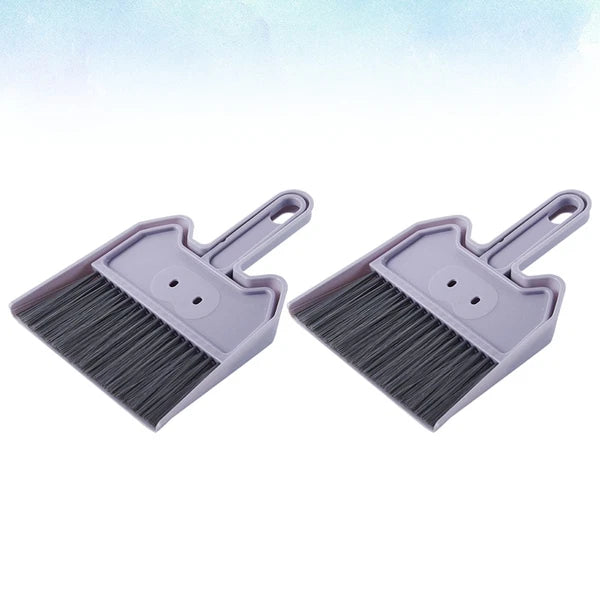 Set of 2 Keyboard Cleaning Brush Broom Dust Remover Handheld Dustpan