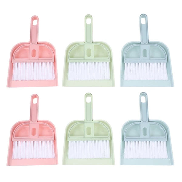 6 Sets Cleaning Artifact Set Broom With Shovel Small And Dustpan-