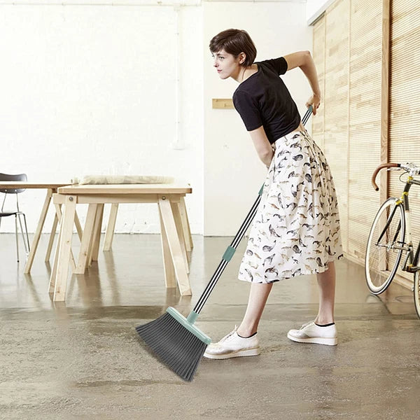 Upgrade Broom and Dustpan Set, Large Size and Stiff Broom Dustpan Long Handle