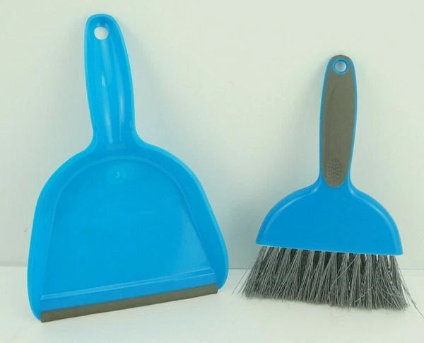 Mini Broom and Dustpan Set Blue