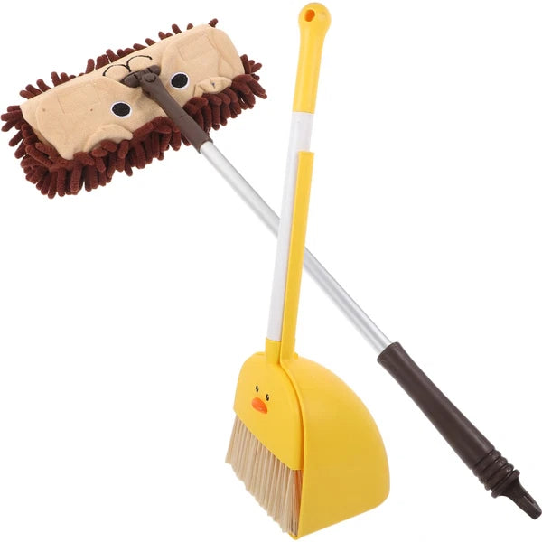 Small Broom Mop Set Toddler Baby Cleaning Kits Household Dustpan