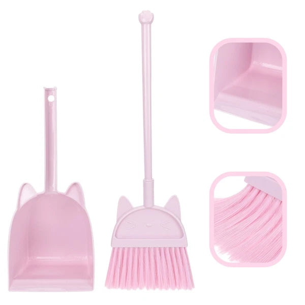 Children's Broom Set Toddler Childs Sweeping Brush Small and Dustpan Mini