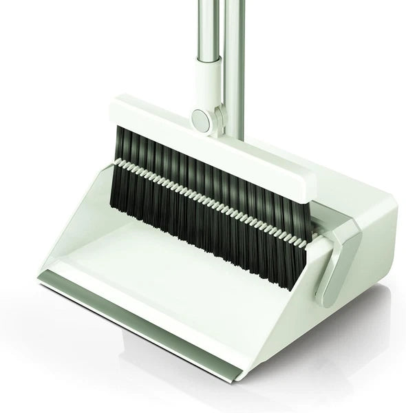 Broom with Dustpan Combo Set,Uoeos One-Sweep Clean,Pet Hair Removal Broom with S