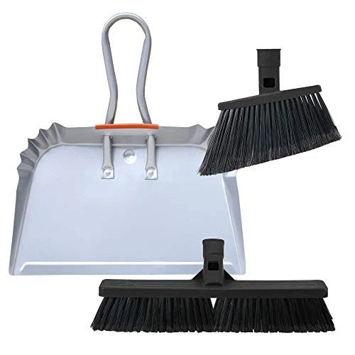 Angled Broom Head + Push Broom Head + 17” Outdoor Cleaning Kit Cleaning Kits