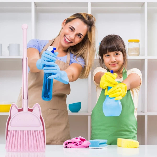 Children's Broom Set Childrens Sweeping Brush Classroom Kids and Dustpan for