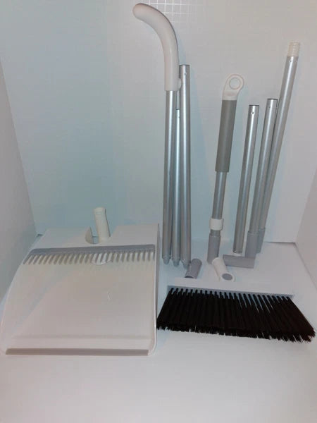 INVOSON Telescopic Broom & Dustpan Set Cleans with Adjustable