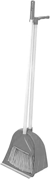 Long Handled Brush & Dustpan Set Sweeping Broom Cleaning Tool Floor Sweeper Grey