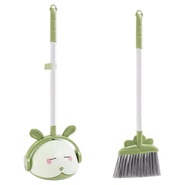 1 Set of Cartoon Housekeeping Tools Mini Broom And Dustpan Portable Kid