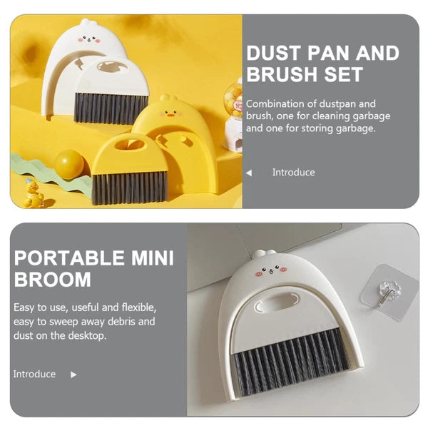 Mini Dustpan Set Baby Child Portable Mini Broom Table Top Mini Broom-