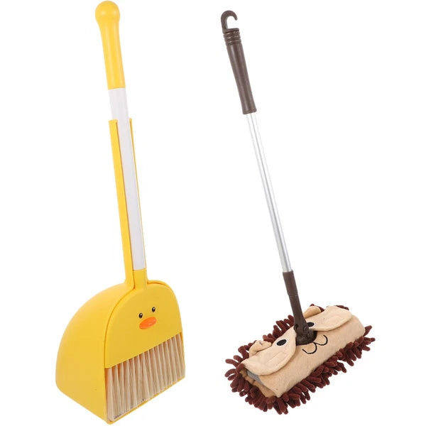 Small Broom Mop Set Child Toddler Cleaning Kits Household with Dustpan
