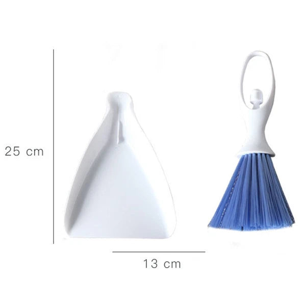 2 Count Desktop Broom Set Mini Cleaning Brush Household Supplies Tools
