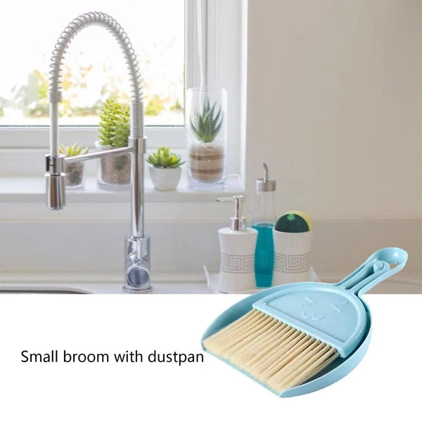 Mini Hand Broom and Dustpan Set Small Dust Pans with Brush Set Desktop Cleaning