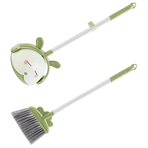 1 Set of Cartoon Housekeeping Tools Mini Broom And Dustpan Portable Kid