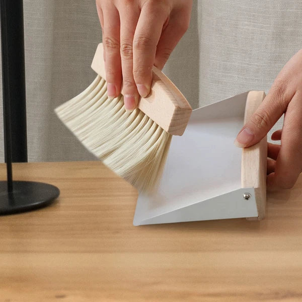 Cleaning Brush Desktop Kit Office Travel Broom Set Small Dustpan for Kids
