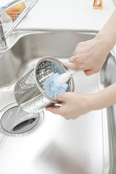SANBELM Japanese Cleaning Set Broom Dustpan Brushes 3Pcs Glove Scrubbers 5 Pcs