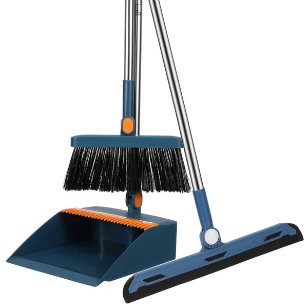 Folding Broom Set Dad Office Smaller With Dustpan Cleaning Tools-