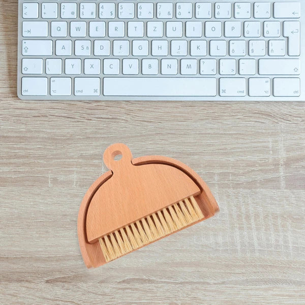 2 Sets Keyboard Cleaning Broom, Dustpan, Table Brush Set, Dining Table,-
