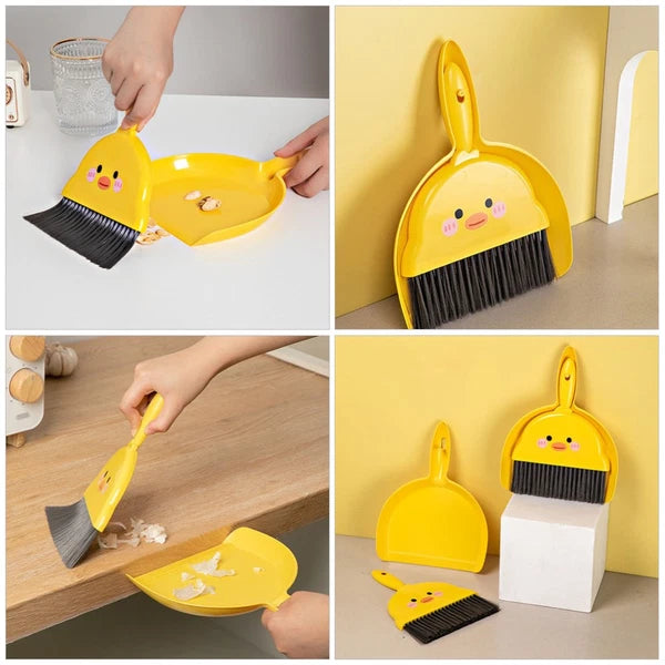 2 Sets Mini Broom Desktop Kids Sweeping Brush Toy Child Pupils Fireplace Table