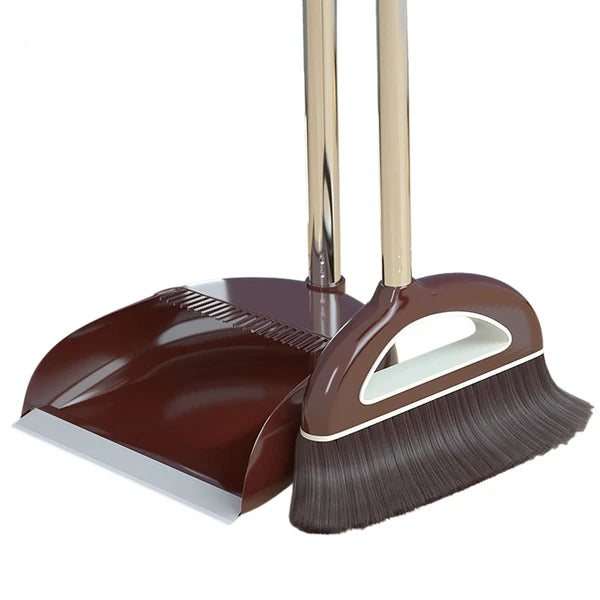 Brooms and Dustpans Sets Dust Pan and Broom with Long Handle Floor Cleaning Set