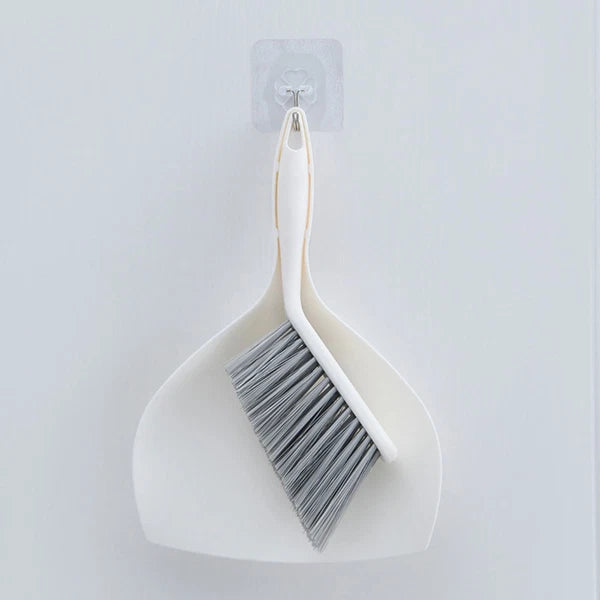 2 Sets Desktop Cleaning Kit Crevice Brushes for Household Broom Dust Pan